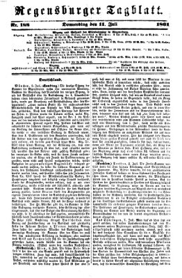 Regensburger Tagblatt Donnerstag 11. Juli 1861