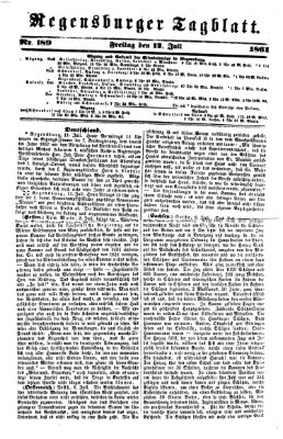 Regensburger Tagblatt Freitag 12. Juli 1861