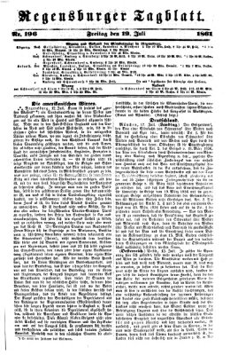 Regensburger Tagblatt Freitag 19. Juli 1861