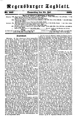 Regensburger Tagblatt Donnerstag 25. Juli 1861