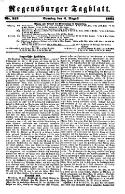 Regensburger Tagblatt Sonntag 4. August 1861