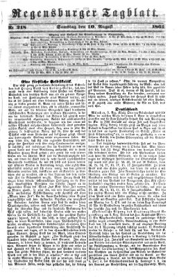 Regensburger Tagblatt Samstag 10. August 1861