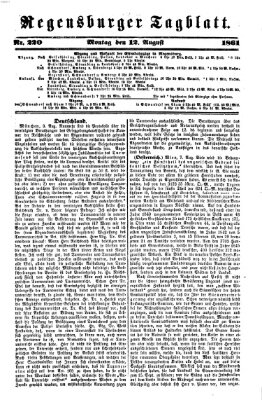 Regensburger Tagblatt Montag 12. August 1861