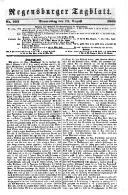 Regensburger Tagblatt Donnerstag 15. August 1861