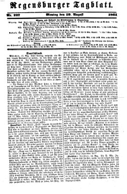 Regensburger Tagblatt Montag 19. August 1861