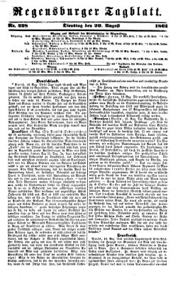 Regensburger Tagblatt Dienstag 20. August 1861