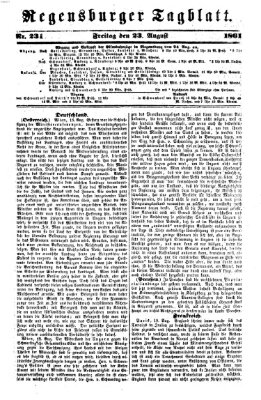 Regensburger Tagblatt Freitag 23. August 1861