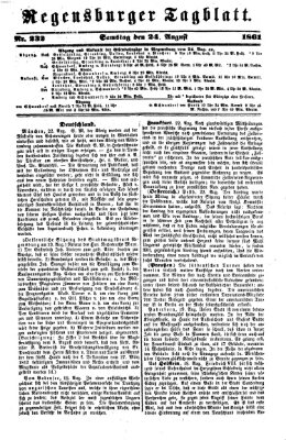 Regensburger Tagblatt Samstag 24. August 1861