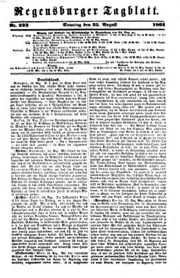 Regensburger Tagblatt Sonntag 25. August 1861