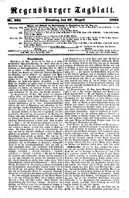 Regensburger Tagblatt Dienstag 27. August 1861