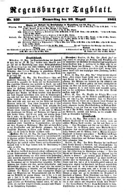 Regensburger Tagblatt Donnerstag 29. August 1861