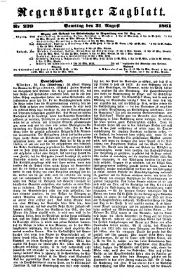 Regensburger Tagblatt Samstag 31. August 1861