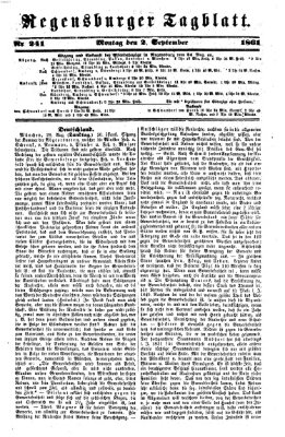 Regensburger Tagblatt Montag 2. September 1861