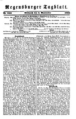 Regensburger Tagblatt Mittwoch 4. September 1861