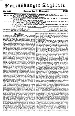 Regensburger Tagblatt Sonntag 8. September 1861