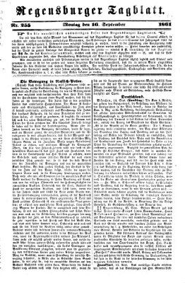 Regensburger Tagblatt Montag 16. September 1861