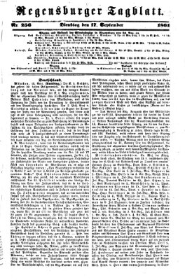 Regensburger Tagblatt Dienstag 17. September 1861