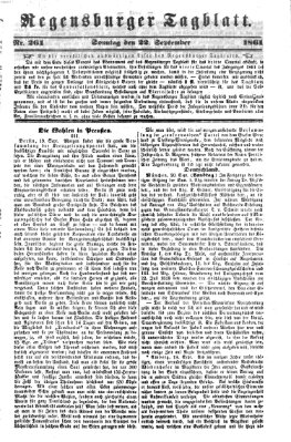 Regensburger Tagblatt Sonntag 22. September 1861