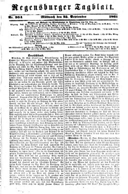 Regensburger Tagblatt Mittwoch 25. September 1861