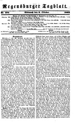 Regensburger Tagblatt Mittwoch 9. Oktober 1861