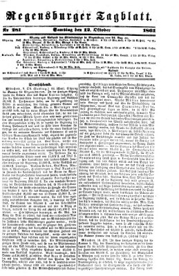 Regensburger Tagblatt Samstag 12. Oktober 1861