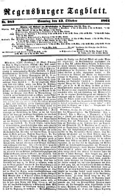 Regensburger Tagblatt Sonntag 13. Oktober 1861