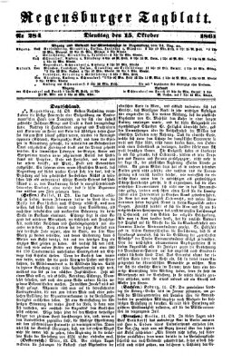 Regensburger Tagblatt Dienstag 15. Oktober 1861