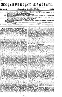 Regensburger Tagblatt Donnerstag 17. Oktober 1861