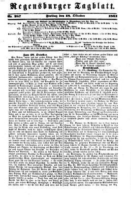 Regensburger Tagblatt Freitag 18. Oktober 1861