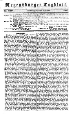 Regensburger Tagblatt Montag 21. Oktober 1861