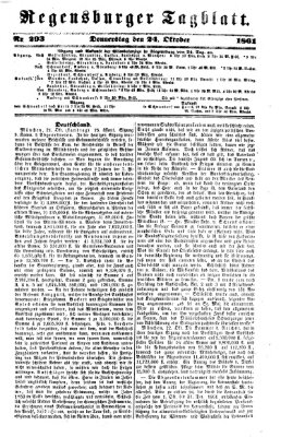 Regensburger Tagblatt Donnerstag 24. Oktober 1861