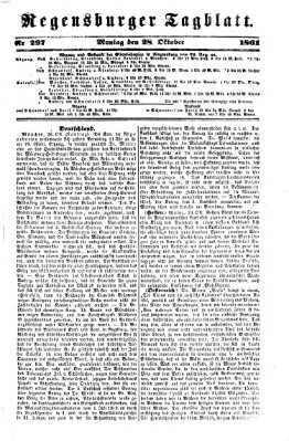 Regensburger Tagblatt Montag 28. Oktober 1861