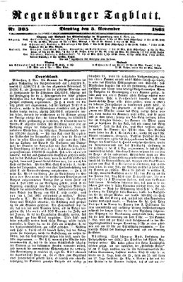 Regensburger Tagblatt Dienstag 5. November 1861