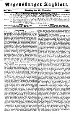 Regensburger Tagblatt Dienstag 12. November 1861