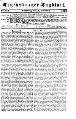 Regensburger Tagblatt Donnerstag 14. November 1861