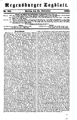 Regensburger Tagblatt Freitag 15. November 1861