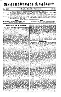 Regensburger Tagblatt Montag 18. November 1861
