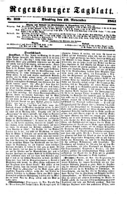 Regensburger Tagblatt Dienstag 19. November 1861