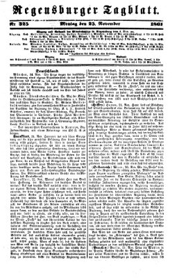 Regensburger Tagblatt Montag 25. November 1861