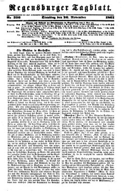 Regensburger Tagblatt Dienstag 26. November 1861