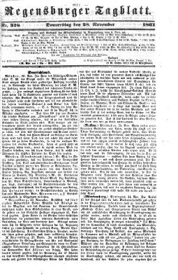 Regensburger Tagblatt Donnerstag 28. November 1861