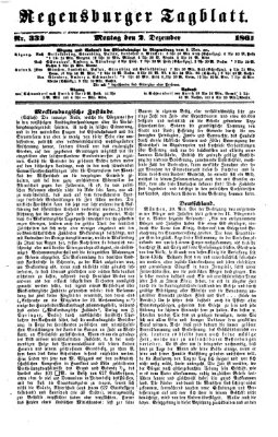 Regensburger Tagblatt Montag 2. Dezember 1861