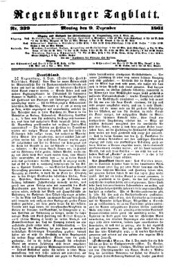 Regensburger Tagblatt Montag 9. Dezember 1861