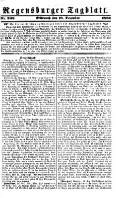 Regensburger Tagblatt Mittwoch 18. Dezember 1861