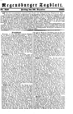 Regensburger Tagblatt Freitag 20. Dezember 1861