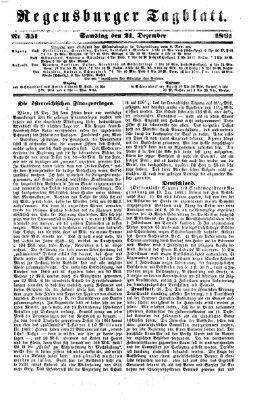 Regensburger Tagblatt Samstag 21. Dezember 1861