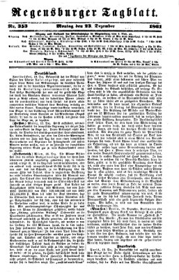 Regensburger Tagblatt Montag 23. Dezember 1861