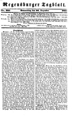 Regensburger Tagblatt Donnerstag 26. Dezember 1861