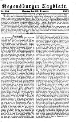 Regensburger Tagblatt Sonntag 29. Dezember 1861