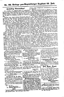 Regensburger Tagblatt Donnerstag 11. Juli 1861